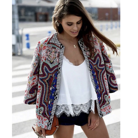 Zara Rare Limited Edition Fully Embroidered Jacket - Picture 2 of 16